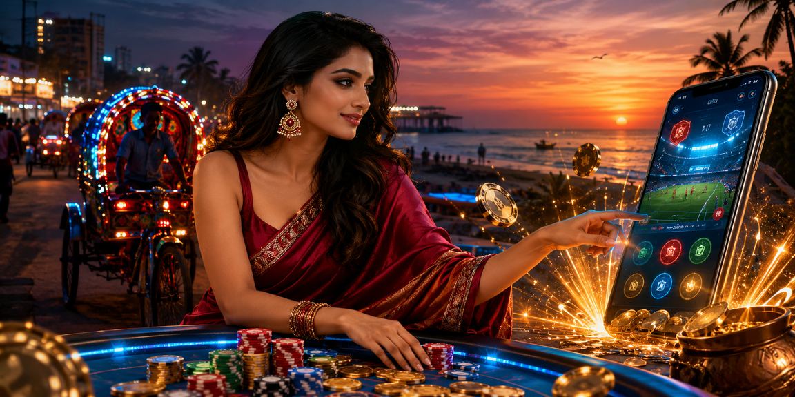 ঢাকার একজন ব্যবহারকারী মোবাইলে ক্যাসিনো গেম উপভোগ করছেন